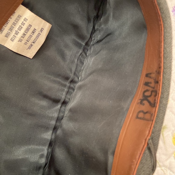 Vintage Army Garrison Cap Military Army Green Wool Dated 6/30/1956 Uniform 7 1/2 - Picture 11 of 11